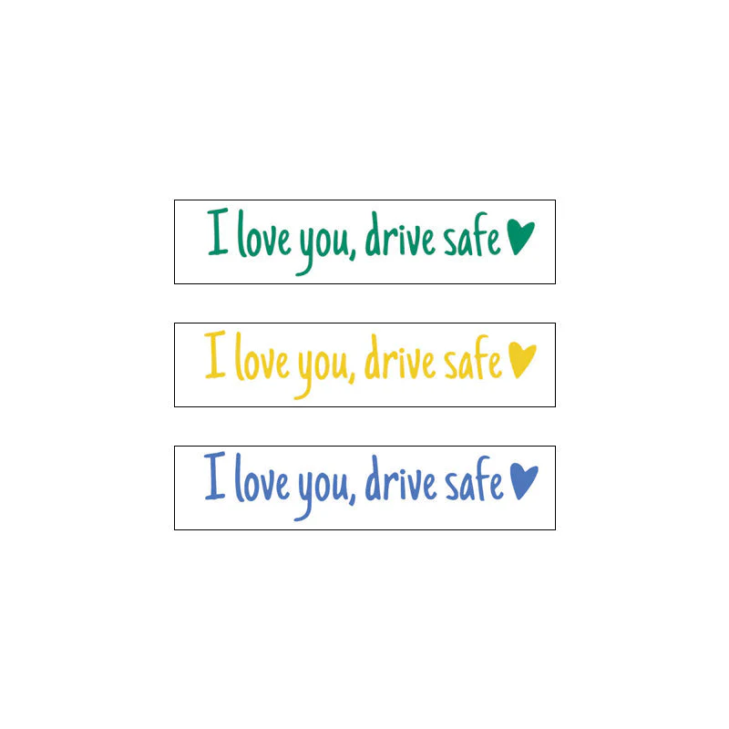 I Love You Driving Safe Mirror Sticker - Image 15