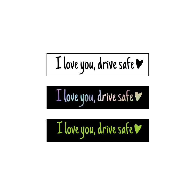 I Love You Driving Safe Mirror Sticker - Image 20