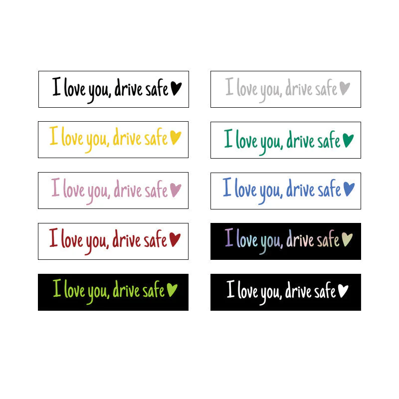 I Love You Driving Safe Mirror Sticker - Image 21