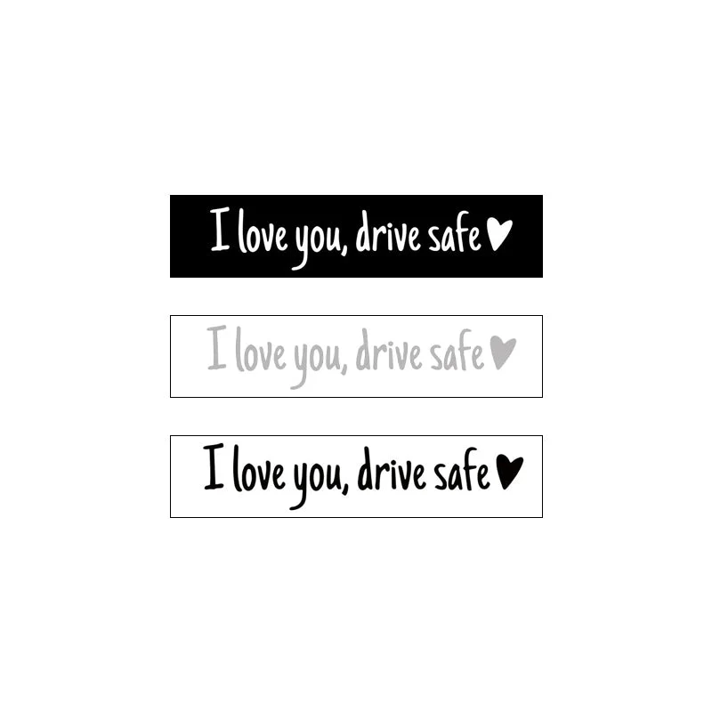 I Love You Driving Safe Mirror Sticker - Image 23