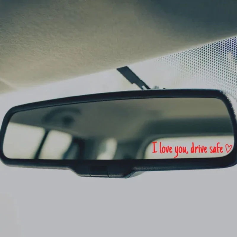 I Love You Driving Safe Mirror Sticker - Image 24