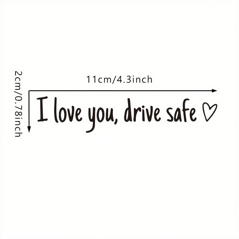 I Love You Driving Safe Mirror Sticker - Image 5