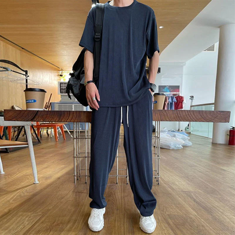 Ice Silk Male Casual Suit - Image 3