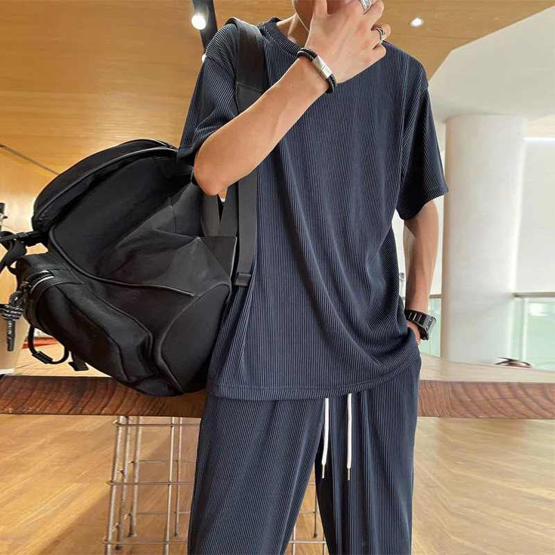 Ice Silk Male Casual Suit - Image 8