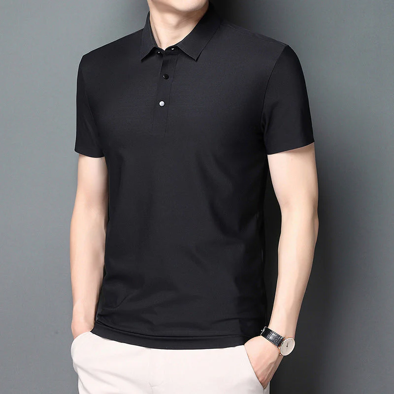 Ice Silk Polo T-shirt - Image 3