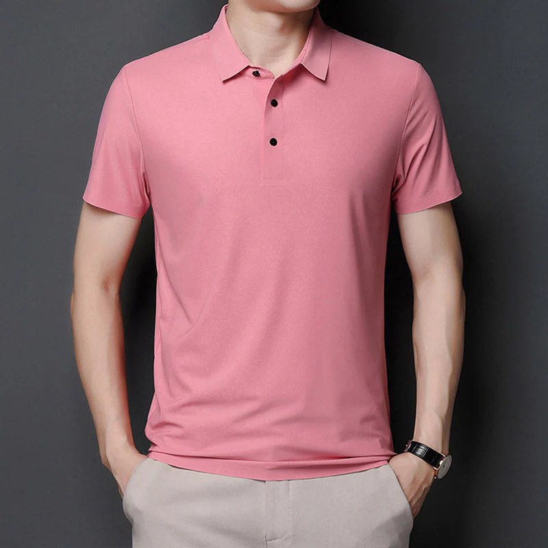 Ice Silk Polo T-shirt - Image 4