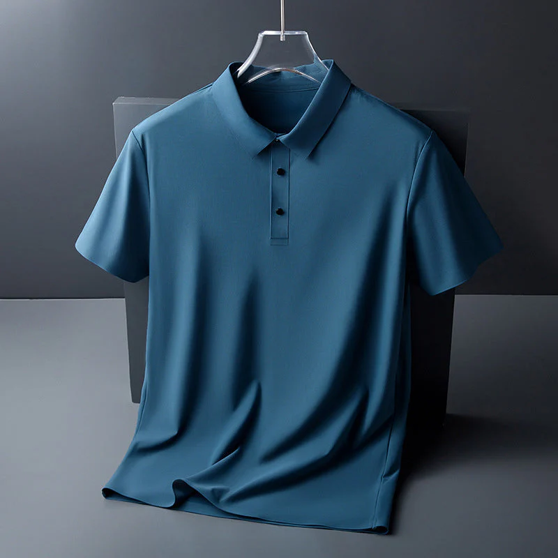 Ice Silk Polo T-shirt - Image 9