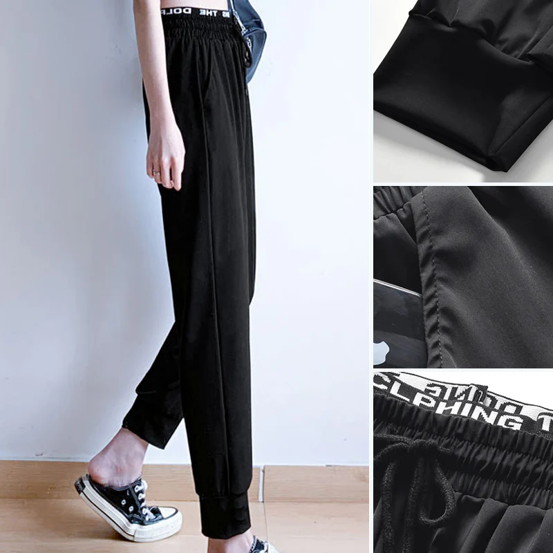Ice Silk Sports Loose Casual Pants - Image 6