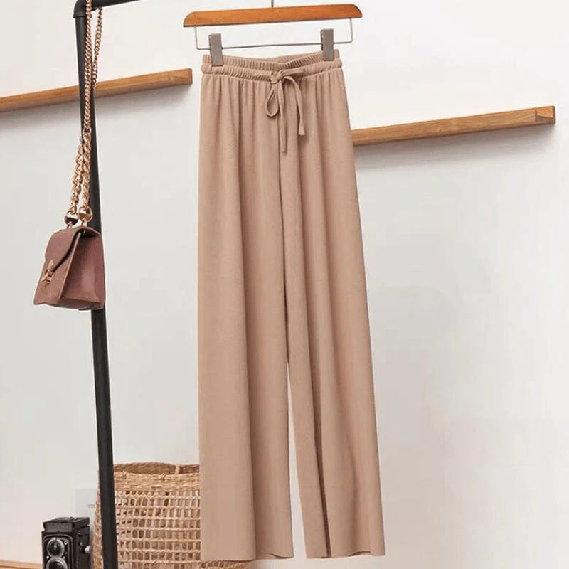 Ice Silk Wide Leg Women's Pants - Image 14