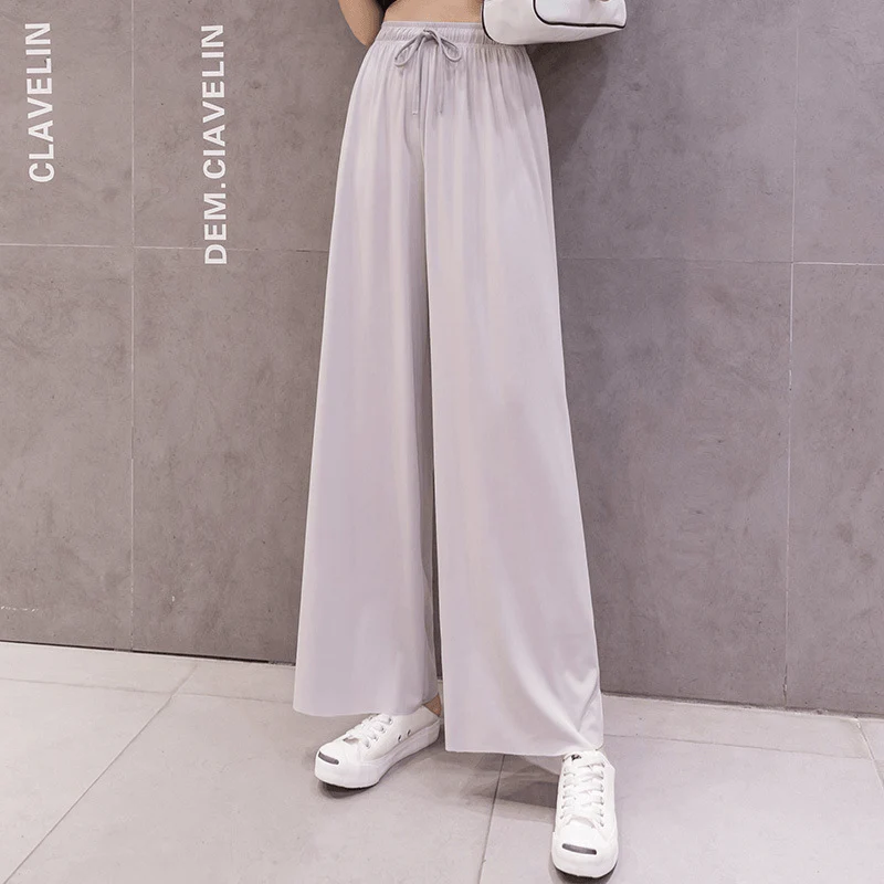 Ice Silk Wide Leg Women's Pants - Image 18