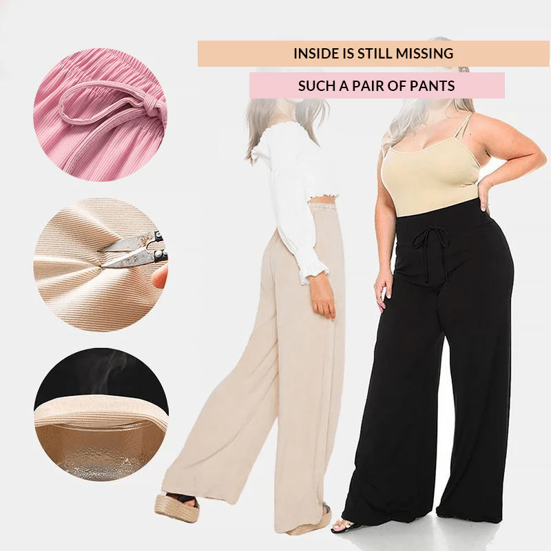 Ice Silk Wide Leg Women's Pants - Image 2