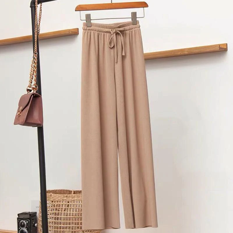 Ice Silk Wide Leg Women's Pants - Image 4