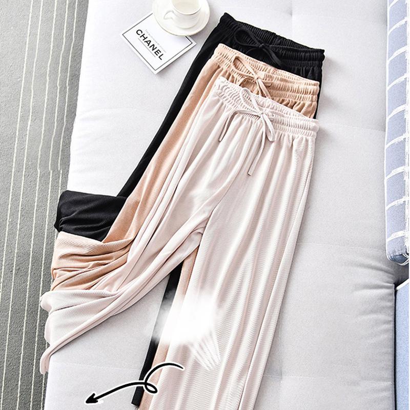 Ice Silk Wide Leg Women's Pants - Image 6