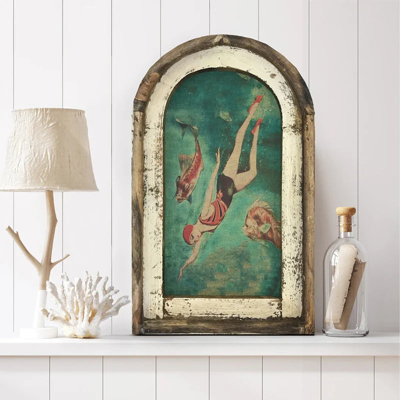 Imaginative Vintage Entrance Mural - Image 4