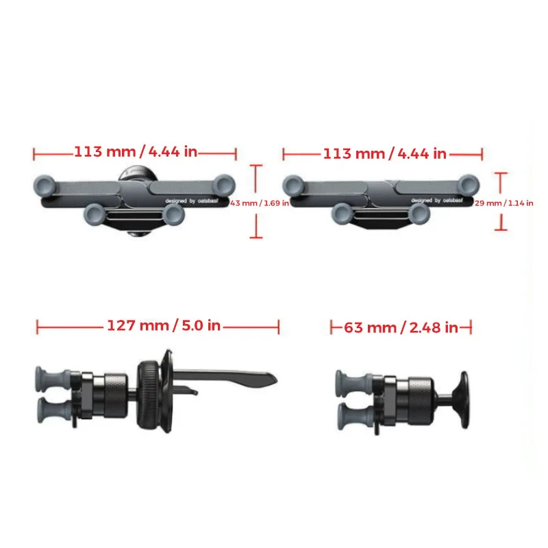 Invisible Rotatable Air Vent Mount Car Phone Holder - Image 15