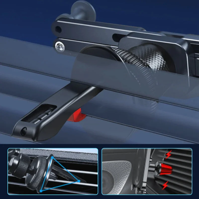 Invisible Rotatable Air Vent Mount Car Phone Holder - Image 3