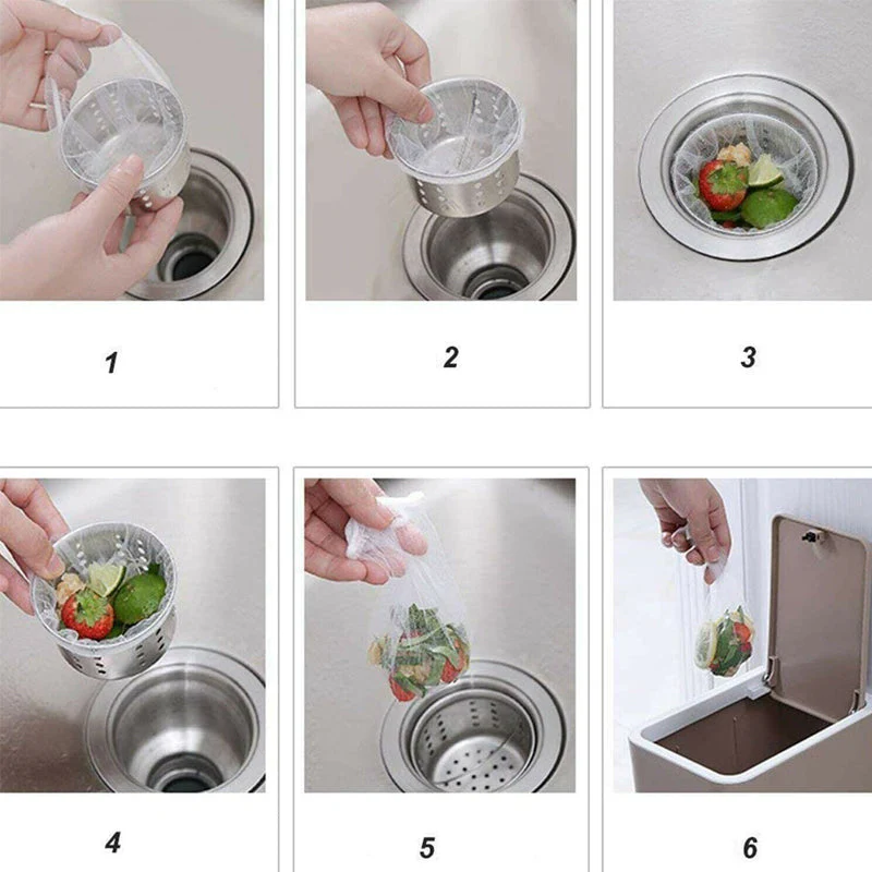 Kitchen Sink Disposable Straine Trash Bags - Image 5