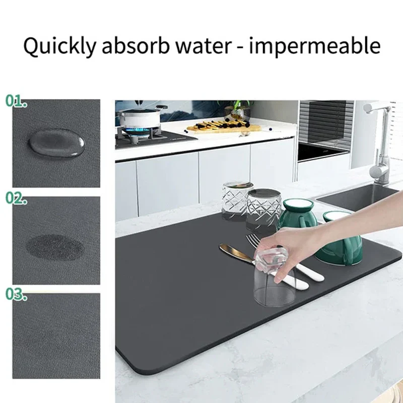 Kitchen Super Absorbent Draining Mat - Image 6
