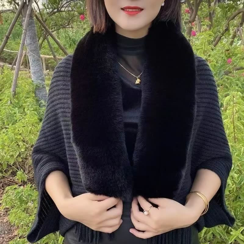 Knitting Thick Women's Loose Shawl - Image 3