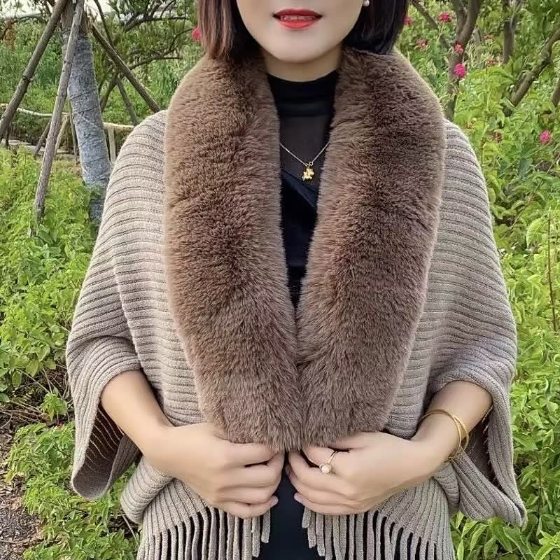 Knitting Thick Women's Loose Shawl - Image 4
