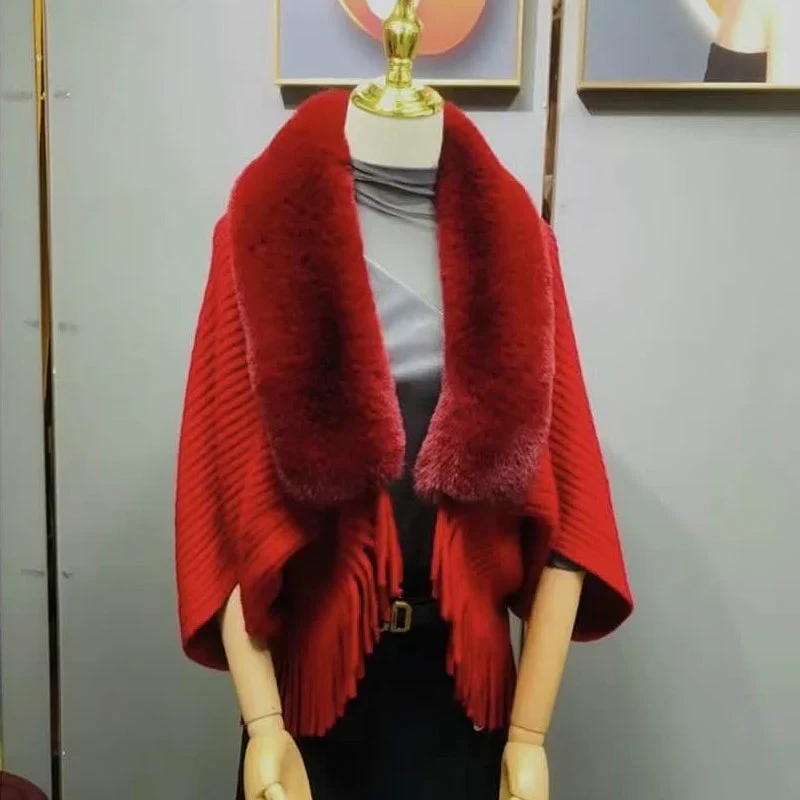 Knitting Thick Women's Loose Shawl - Image 6