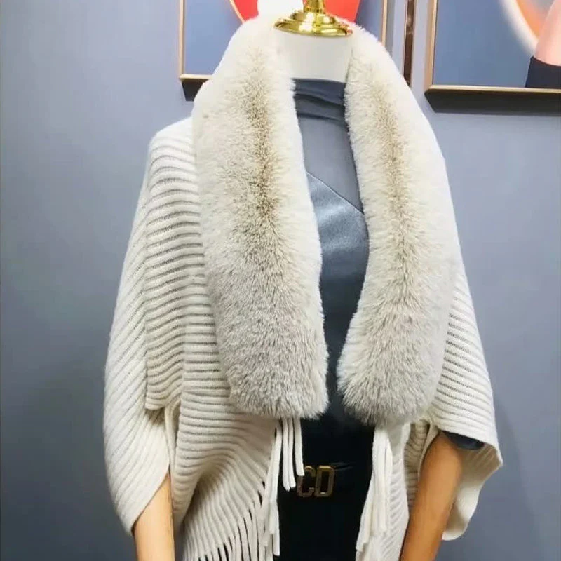 Knitting Thick Women's Loose Shawl - Image 7