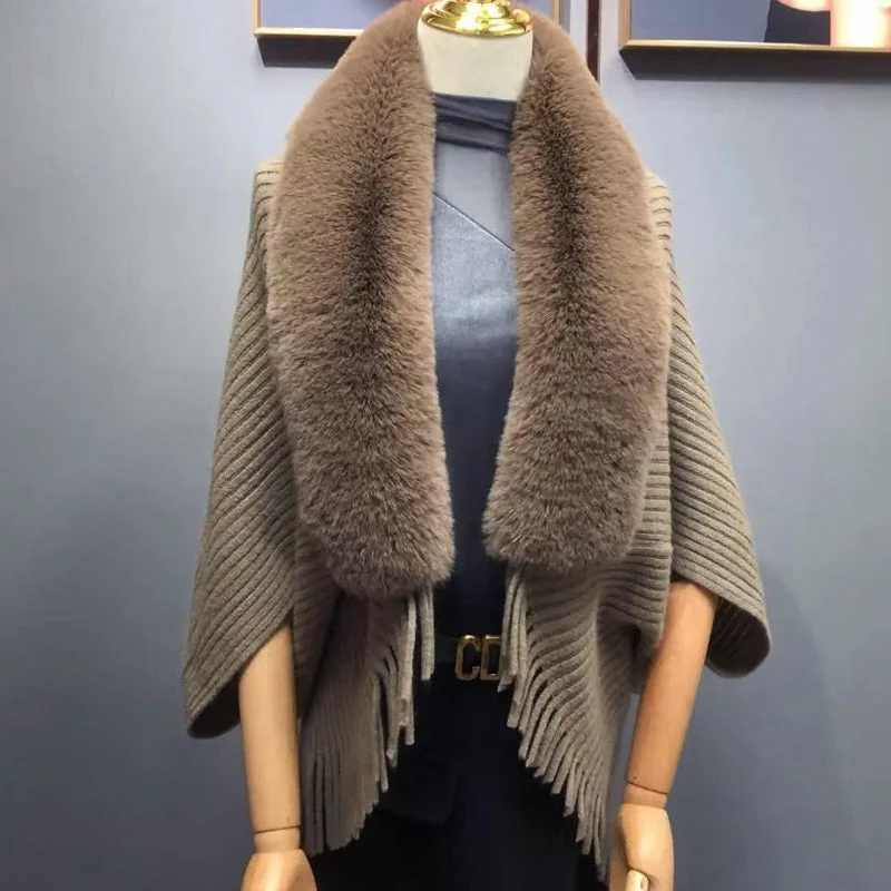Knitting Thick Women's Loose Shawl - Image 9