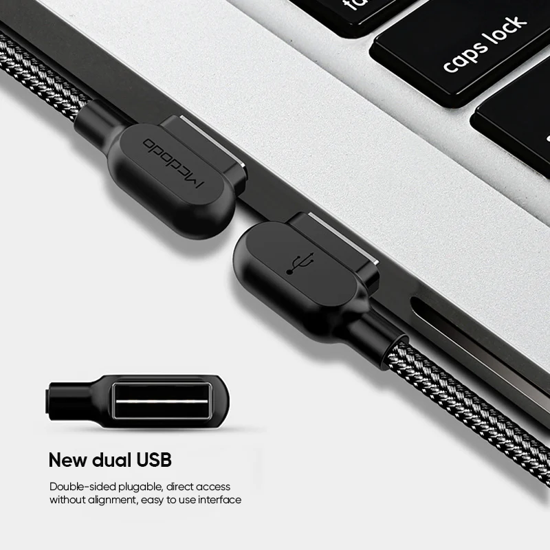 L-Shaped Nylon Knitting Data Cable Suitable for iPhone - Image 6