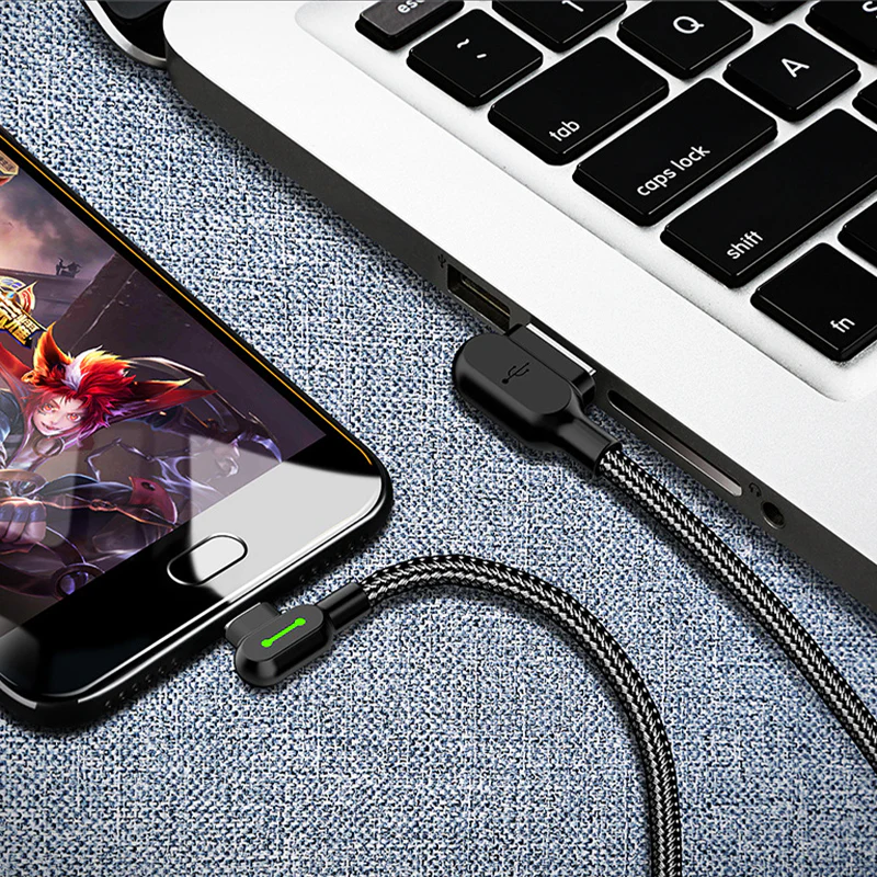 L-Shaped Nylon Knitting Data Cable Suitable for iPhone - Image 8