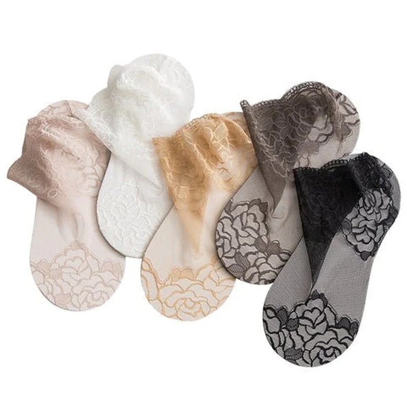 Ladies Fashion Lace Socks (6 Pairs) - Image 10