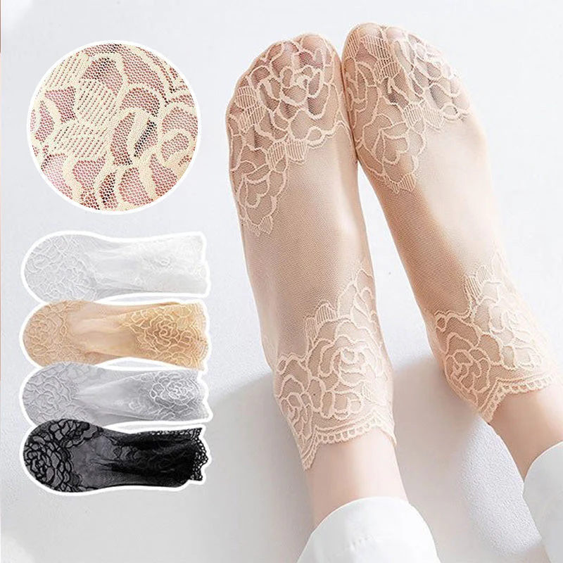 Ladies Fashion Lace Socks (6 Pairs) - Image 12