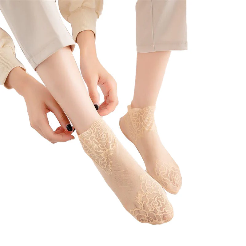 Ladies Fashion Lace Socks (6 Pairs) - Image 13