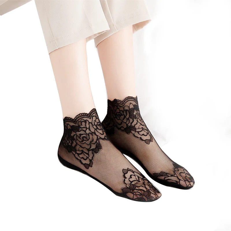 Ladies Fashion Lace Socks (6 Pairs) - Image 15