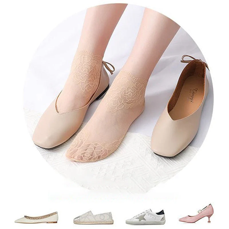 Ladies Fashion Lace Socks (6 Pairs) - Image 6