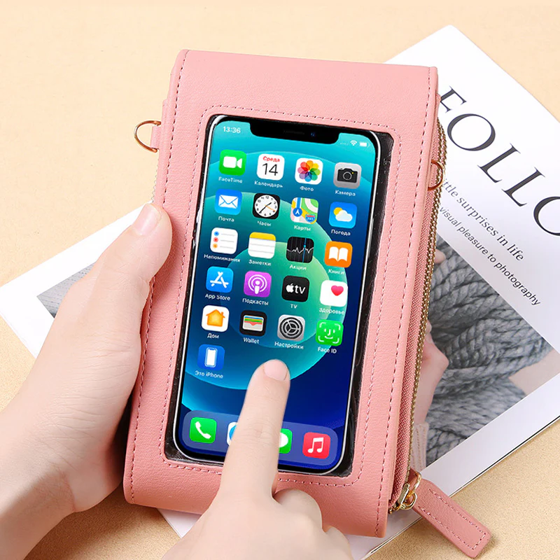 Large Capacity Elegant Crossbody Touch Screen Phone Bag - Image 2