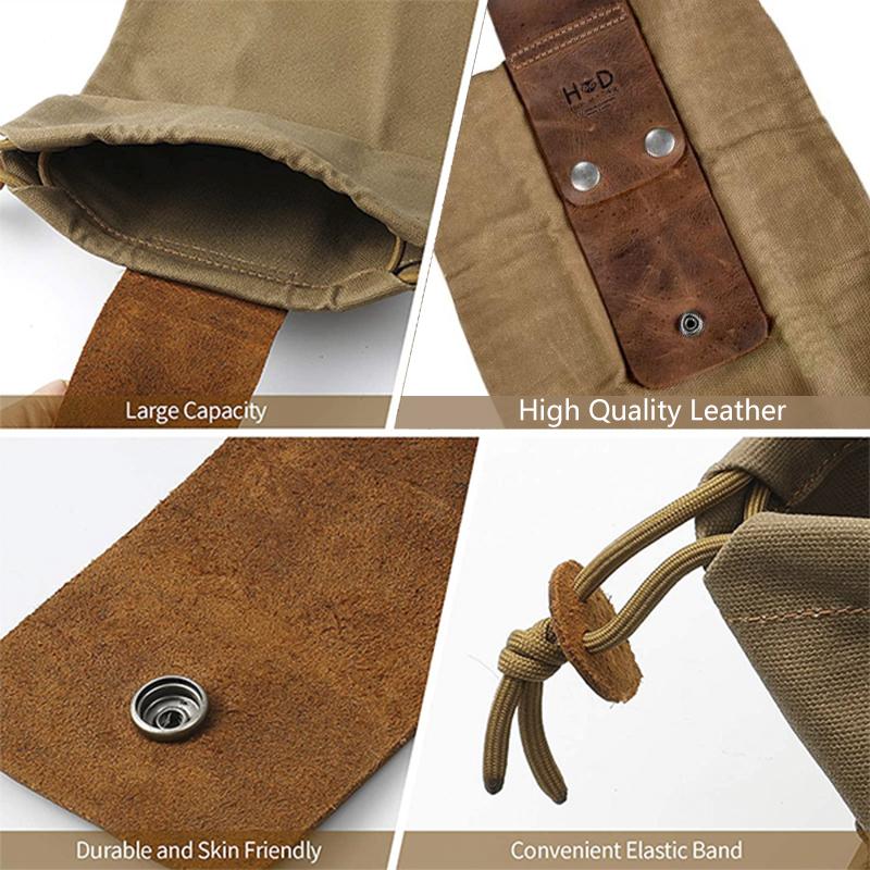 Leather And Canvas Bushcraft Bag - Image 4