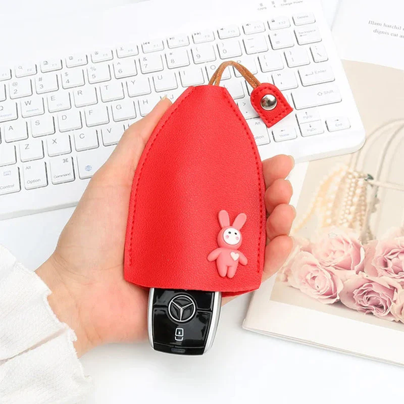 Leather Car Key Case Cover - Image 8