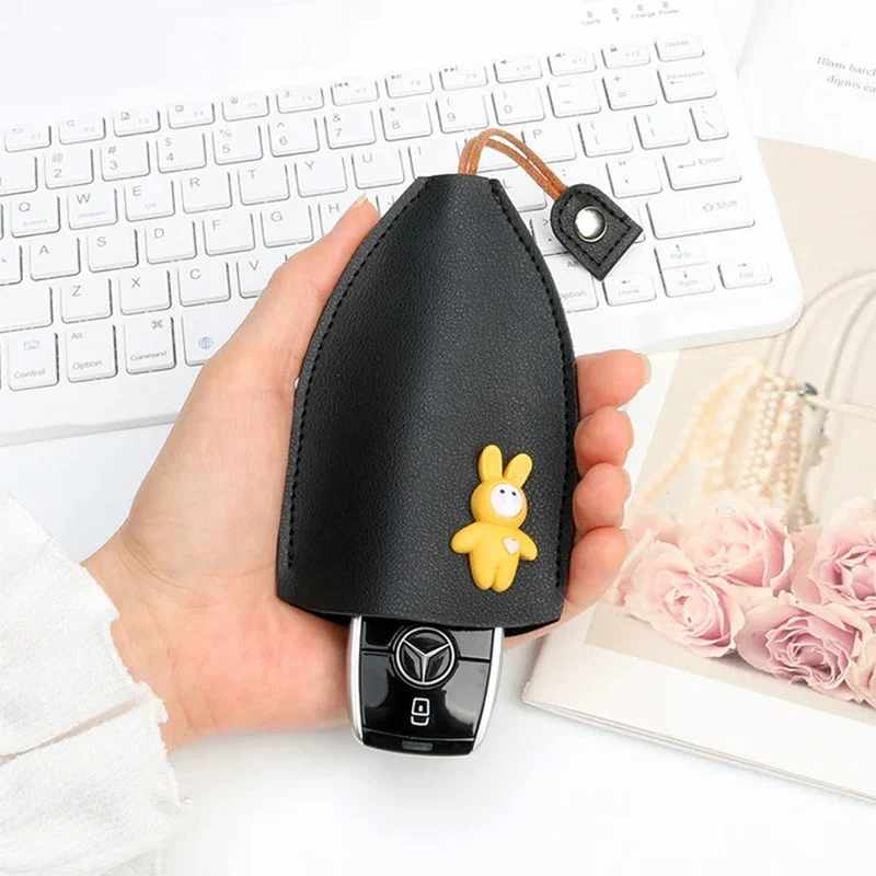 Leather Car Key Case Cover - Image 7
