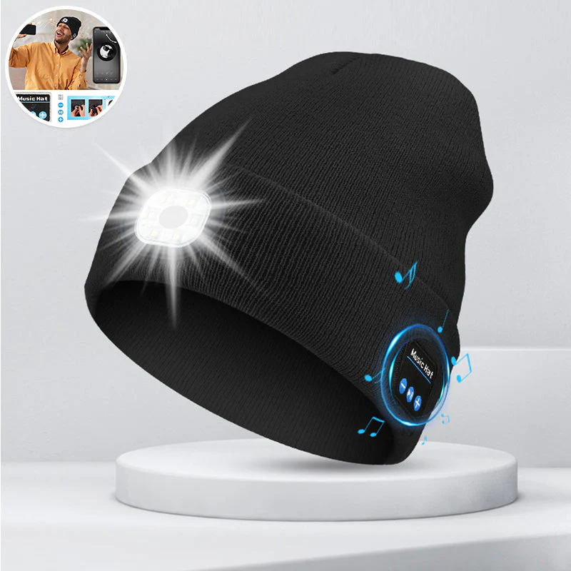 LED Bluetooth Beanie with Detachable Speakers - Image 2