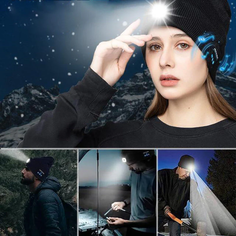 LED Bluetooth Beanie with Detachable Speakers - Image 5