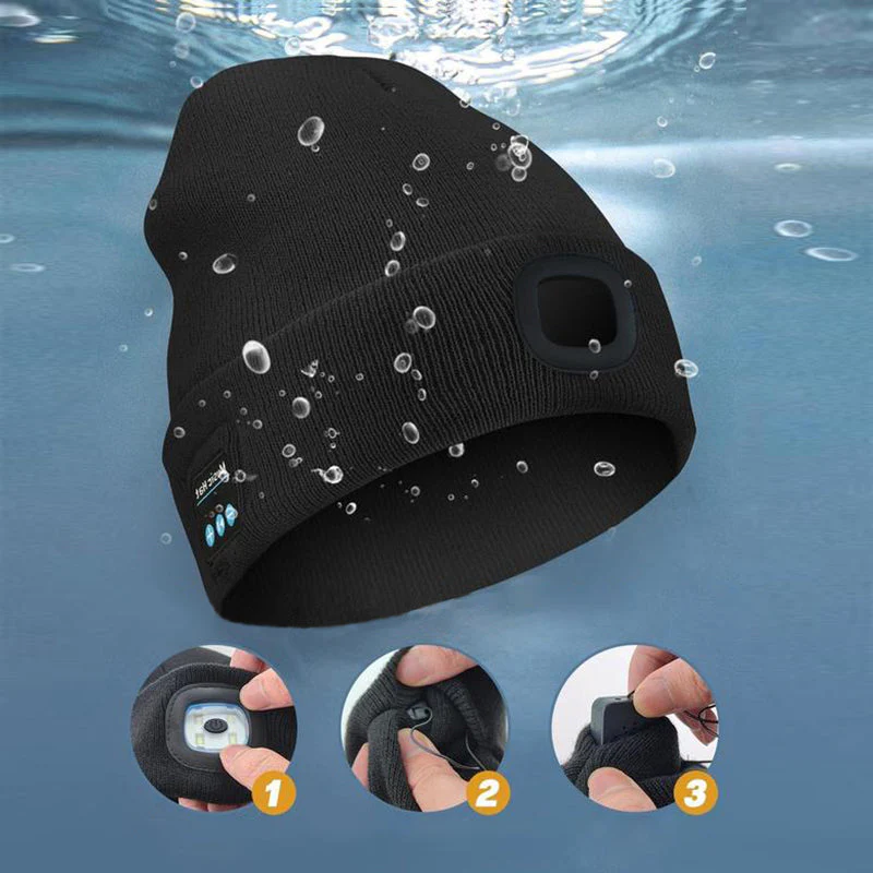 LED Bluetooth Beanie with Detachable Speakers - Image 7