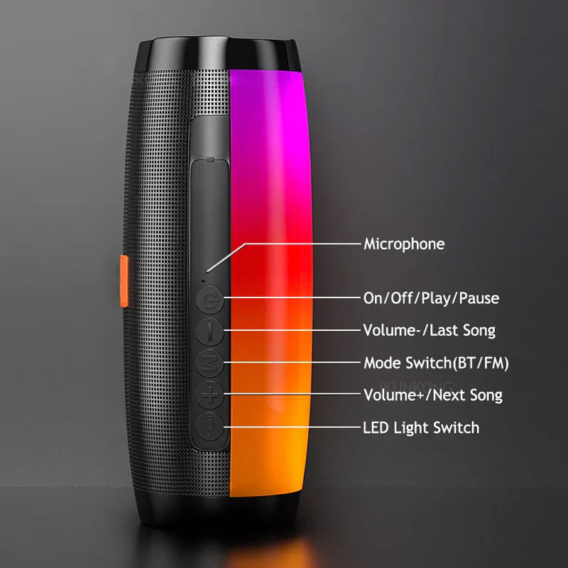 LED Bluetooth Wireless Bass Subwoofer Music Player - Image 6