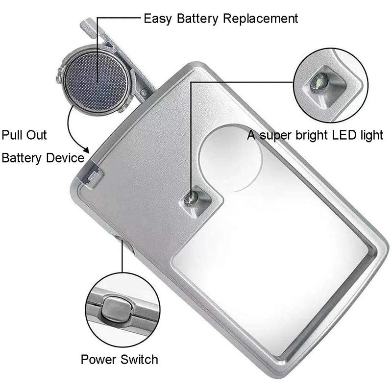 LED Card Type Magnifier For Reading - Image 8