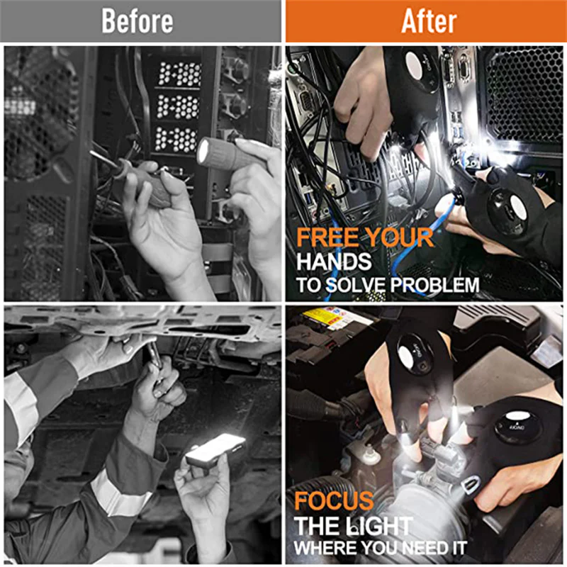 LED Gloves With Waterproof Lights - Image 3