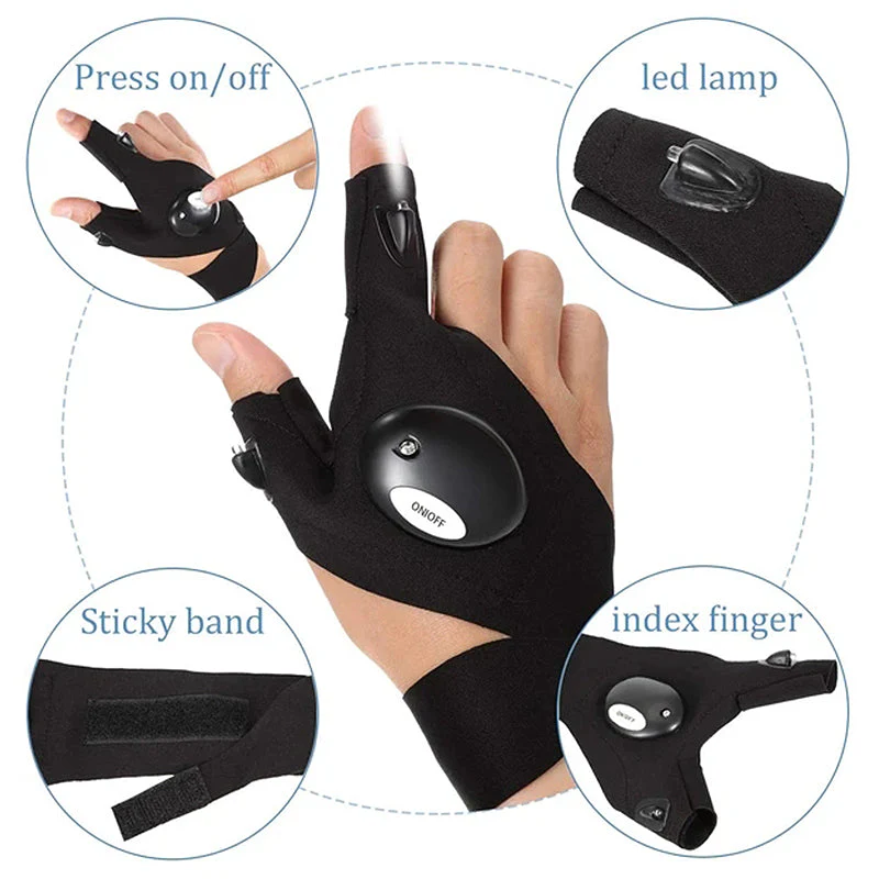 LED Gloves with Waterproof Lights - Image 3