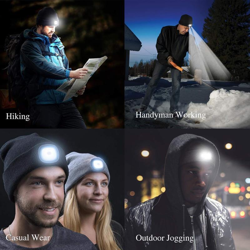 LED Knitted Winter Beanie Hat - Image 2