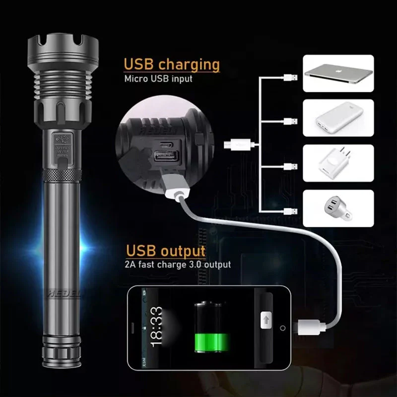 LED Rechargeable Tactical Laser Flashlight - Image 2