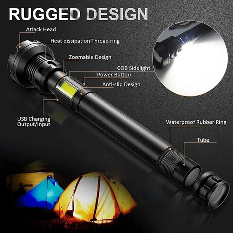 LED Rechargeable Tactical Laser Flashlight - Image 7