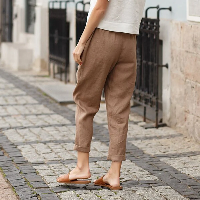 Linen-cotton Women's Loose Pants - Image 2