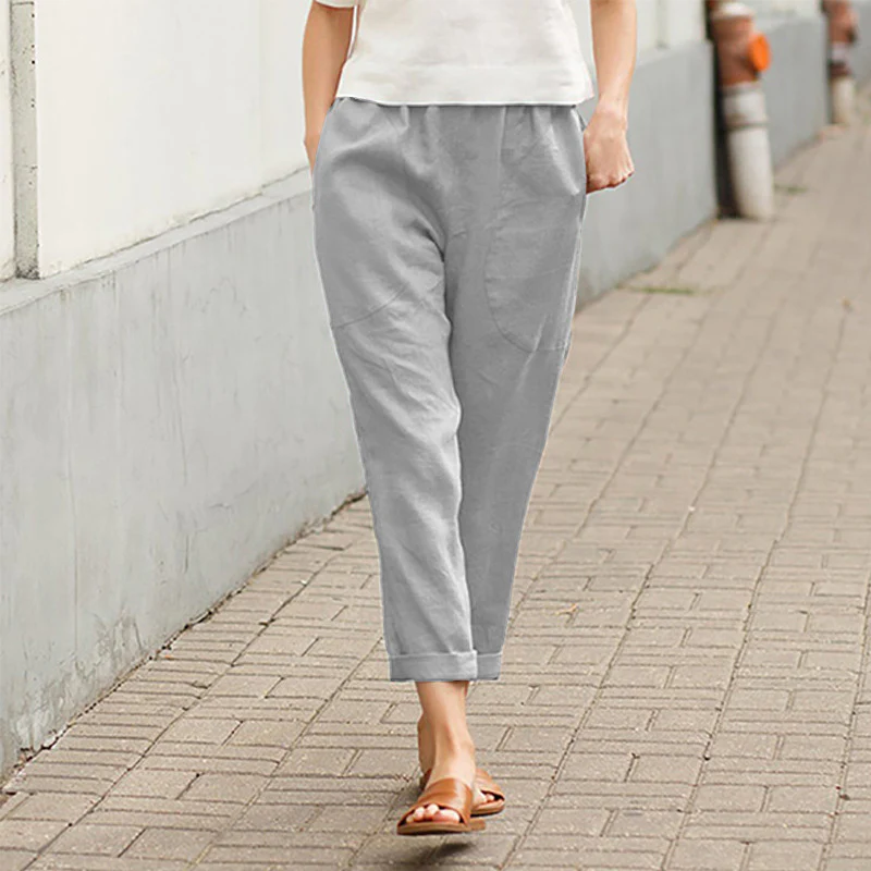 Linen-cotton Women's Loose Pants - Image 5